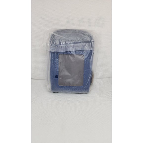 Blue Leather Mini Credit Card Case Card Slot Card Holder Wallet with ID Window - Picture 13 of 15